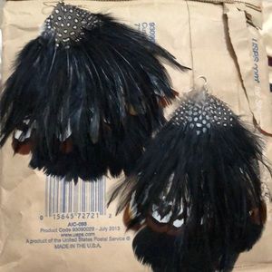 Custom feather earrings